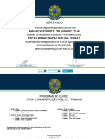 Certificado - Ética e Administração Pública