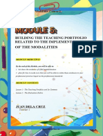 Of The Modalities: Building The Teaching Portfolio Related To The Implementation