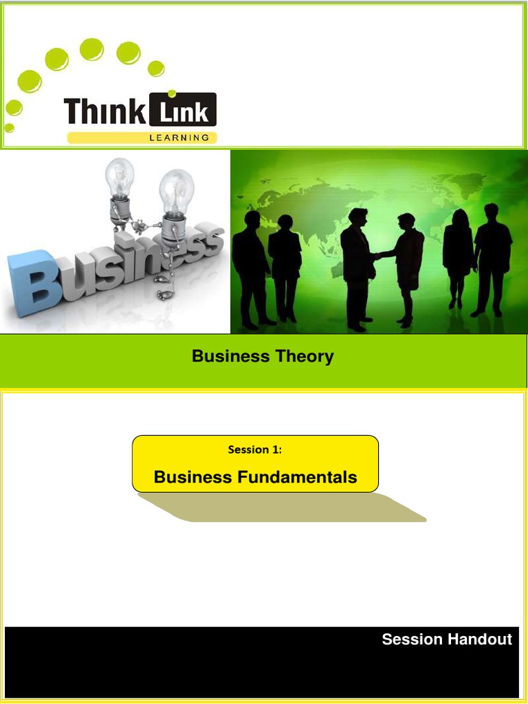 Business Theory: Participant Guide Participant Guide | PDF | Business ...