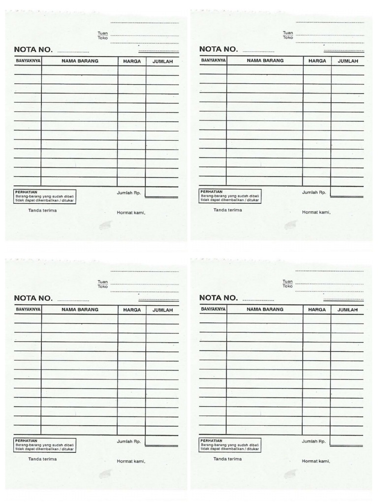 Nota Kosong | PDF
