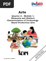 ARTS10 - q2 - Mod1 - Elements and Distinct Characteristics of Technologybased Arts Version3.2