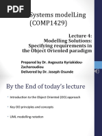 Systems Modelling (Comp1429) : Prepared by Dr. Avgousta Kyriakidou-Zacharoudiou Delivered by Dr. Joseph Osunde