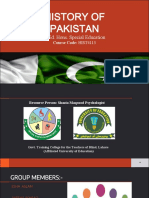 History of Pakistan: B.Ed. Hons. Special Education