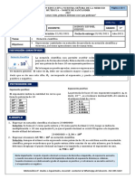 Notación científica y operaciones