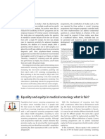 Equality and Equity in Medical Screening: What Is Fair?: Comment