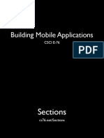 Building Mobile Applications: CSCI E-76