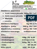 Tabela Produtos Santé