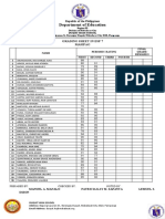 Department of Education: Grading Sheet in Esp 7 Masipag