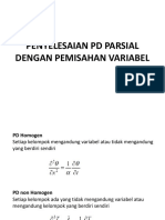 PENYELESAIAN PD PARSIAL DENGAN PEMISAHAN VARIABEL-PD Homogen