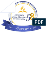 Logo nuevo aniversario Gazcue blanco 5 azul