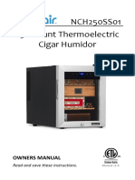 250 Count Thermoelectric Cigar Humidor NCH250SS01: Owners Manual