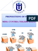 Prepositions of Place Miss: Cynthia Toledo Rojas