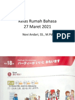 Kelas Rumah Bahasa 27 Maret 2021: Novi Andari, SS., M.PD