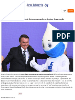 Zé Gotinha recusa cumprimento de Bolsonaro em anúncio do plano de vacinação - Jornal do Comércio