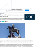 Chile: Destrucción de Monumentos Como Protesta Contra La Historia Oficial - Las Noticias y Análisis