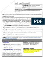 Psychology Sample Lesson W Student Work - Citing Evidence