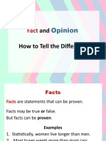 Fact or Opinion Powerpoint Presentation - Gec1033wk2