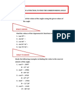 Find Angles from Trig Function Values