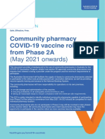 COVID-19 vaccine rollout from community pharmacies