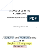 Using L1 in the English L2 Classroom