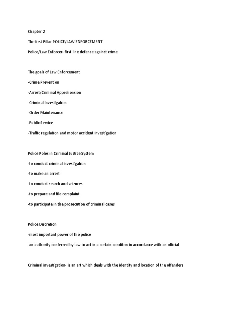 Police Roles in Crime Prevention and Investigation | PDF | Search And ...