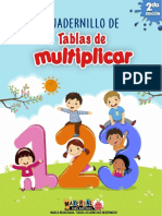 CUADERNILLO Tablas de Multiplicar Plantilla Original