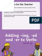 T L 53611 Year 1 Adding Ing Ed and Er To Verbs Warmup Powerpoint English - Ver - 1