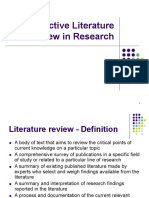Effective Literature Review in Research-I