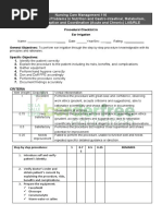 Ear Irrigation Checklist