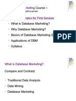 Course - : Database Marketing