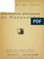 TORRE G de - Literaturas Europeas de Vanguardia. Ver Cap - III Pp134-142