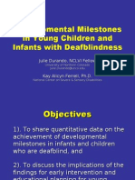 Developmental Milestones in Young Children and Infants With Deafblindness