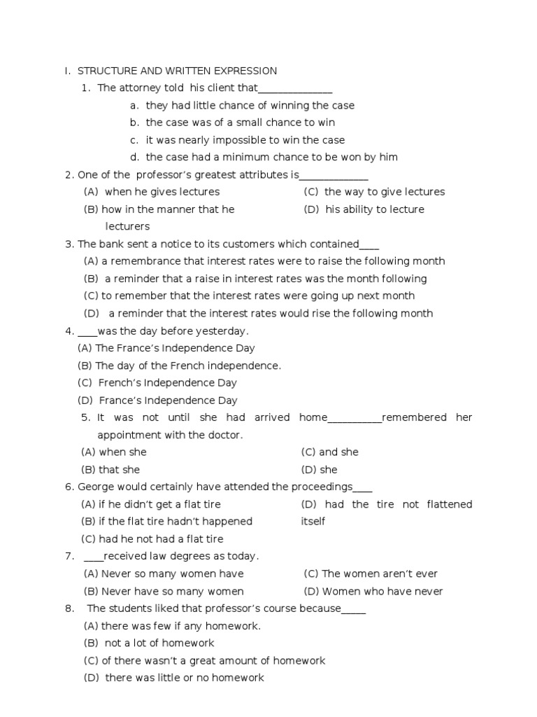 Soal Reading Toefl Dan Kunci Jawaban