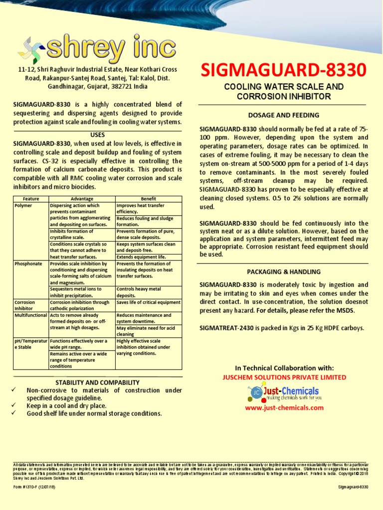 Sigmaguard 8330 PDS R1 | PDF | Corrosion | Water