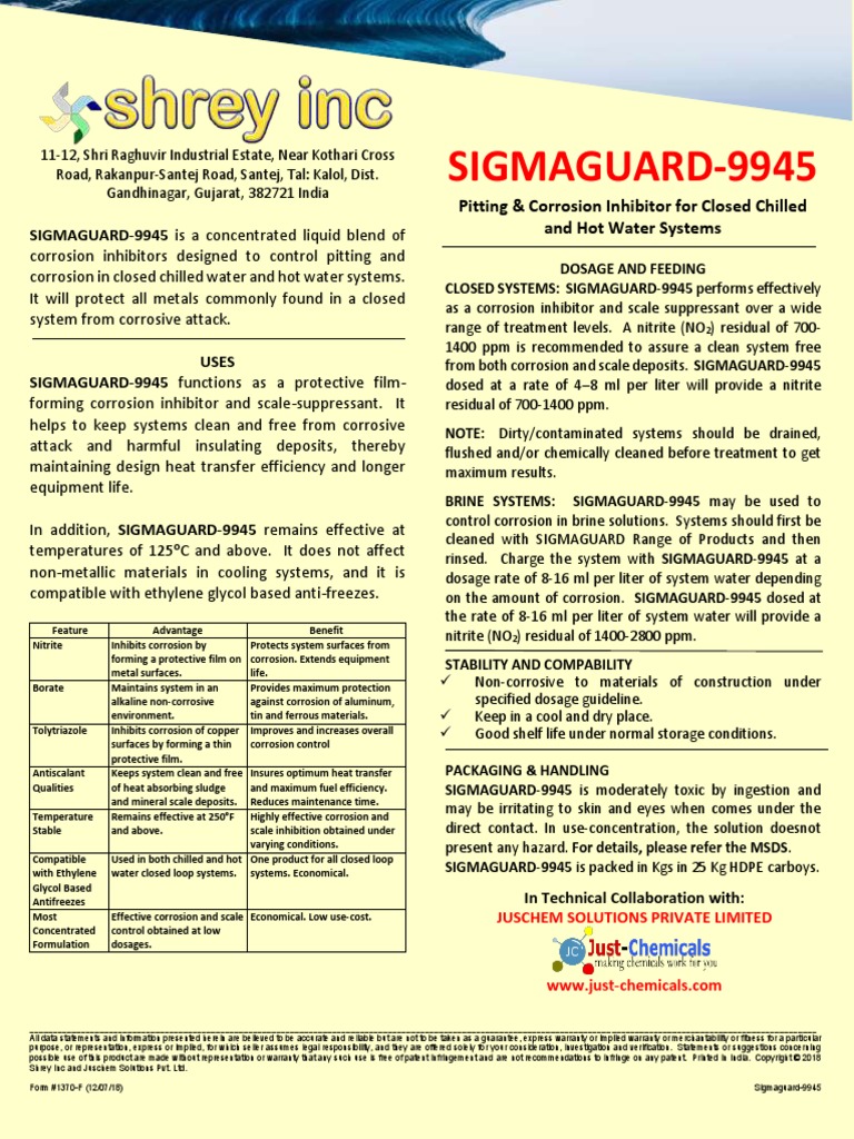 Sigmaguard 9945 PDS R1 | PDF | Corrosion | Physical Sciences