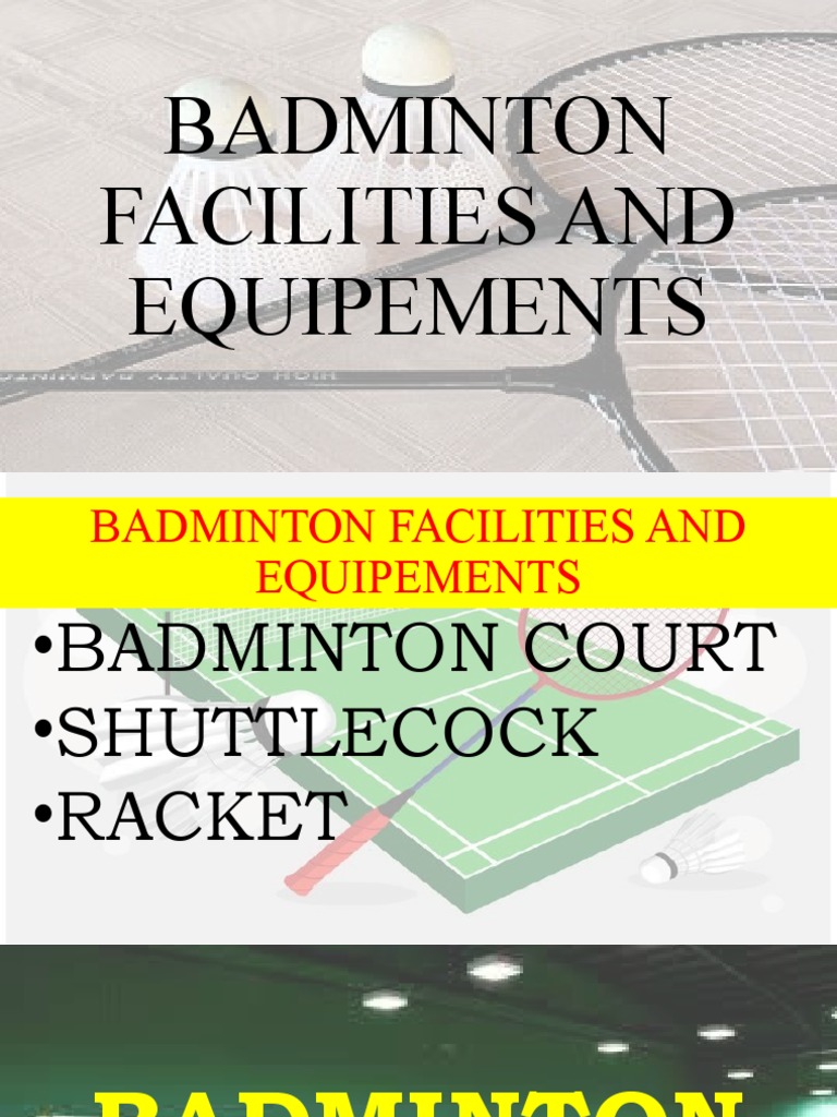 Badminton Facilities and Equipements PDF