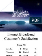 broadband customerr Ssatisfaction BRM