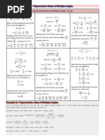 Trigonometric Ratios of Multiple Angles: Coa S N N