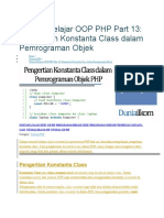 Tutorial Belajar OOP PHP Part 13 (Konstanta Class)