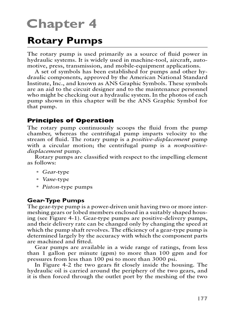 Rotary Pumps Principles of Operation PDF Pump Gear