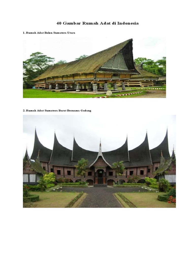40 Gambar Rumah Adat Di Indonesia | PDF
