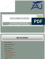 Documentation:: Student Database Management System