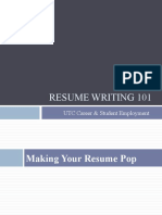 Resume Writing 101: UTC Career & Student Employment
