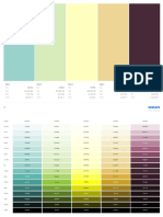 Color palette generator - 5 colors with HEX, RGB, HSB, and CMYK values