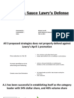 A.1. Steak Sauce Lawry's Defense: Presented To: Robert Carroll Presented BY: Anita Sharma & Simon Ma Date: Feb 11 2014