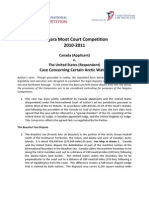 Niagara Moot Court Competition 2010-2011: Case Concerning Certain Arctic Waters
