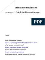 MEF en Mécanique Non Linéaire Chapitre 1: Non-Linéarité en Mécanique