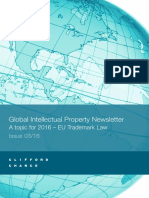 Global Intellectual Property Newsletter: A Topic For 2016 - EU Trademark Law