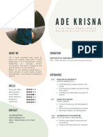 Cream and Green Creative Resume