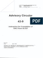 AC 43-9 Amdt. 0 - Instructions For Completion of DAC Form 43-337 (RTS)